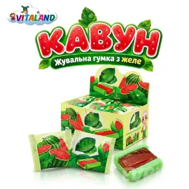 Жевательная Резинка с джемом Арбуз 30 шт