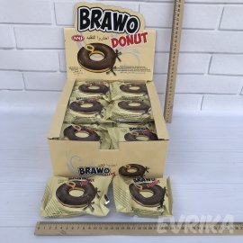 Кекс Brawo Donut з какао-молочною начинкою 24 шт