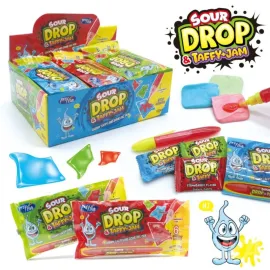 Желейная Конфета Sour Drop Taffy + Jam 4в1 12 шт