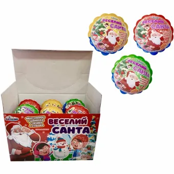 Шар Сюрприз Веселий Санта 15 гр 12 шт
