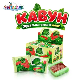 Жевательная Резинка с джемом Арбуз 30 шт