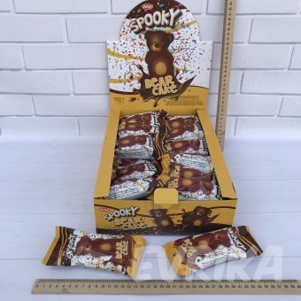 Кекс Spooky Bear з шоколадним кремом в какао-глазурі 24 шт