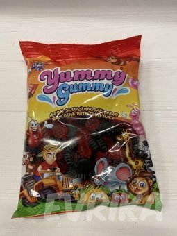 Желейная конфета Yummy Gummy Малина 1 кг
