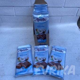 Шоколадка Alpinella Кокос 100 гр 21 шт