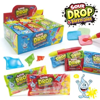 Желейна Цукерка Sour Drop Taffy + Jam 4в1 12 шт