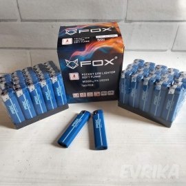 Зажигалки Fox Синяя 192 50 шт