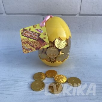 Шоколадні Монети Яйце 90-95 шт 240 гр.